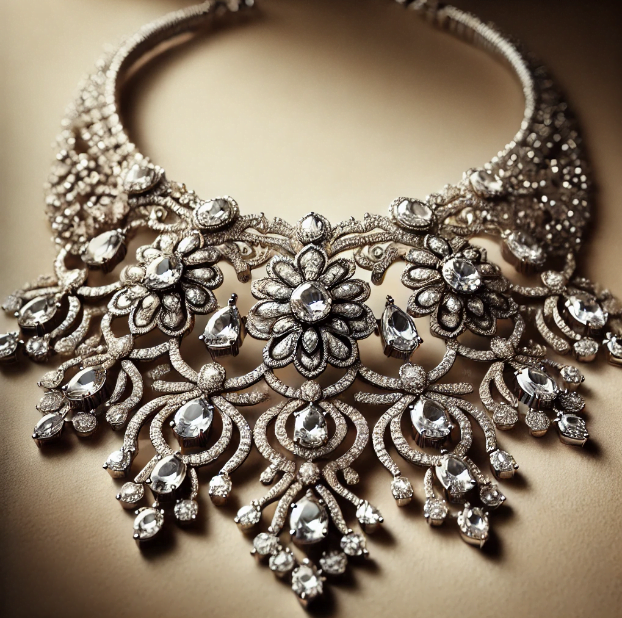 Necklace with Diamonds Gurjeet Jewelleries